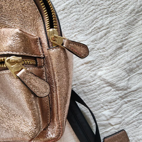 Coach Metallic Rose Gold Mini Backpack - Picture 3 of 5